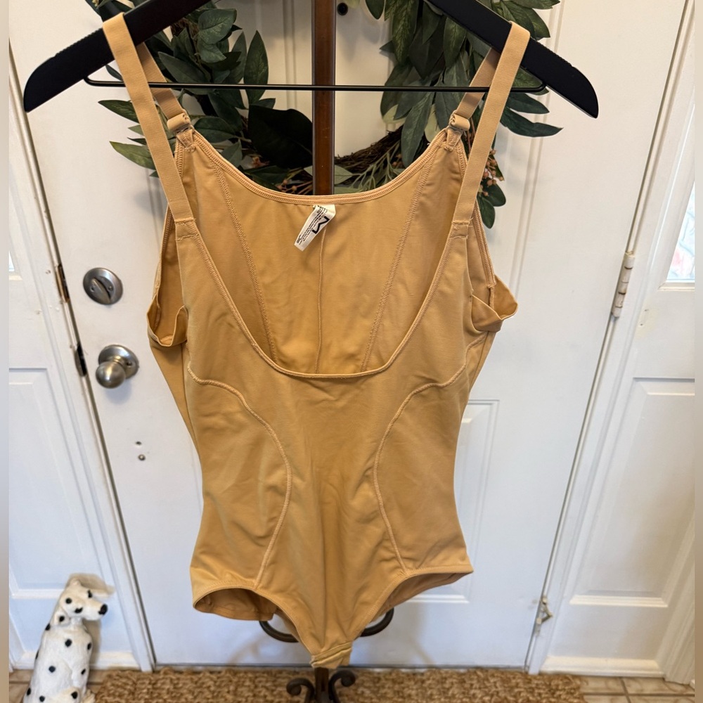 MaidenForm Nude Tan Open Bust Ultra Firm Shapewear Girdle 1 Piece 2X